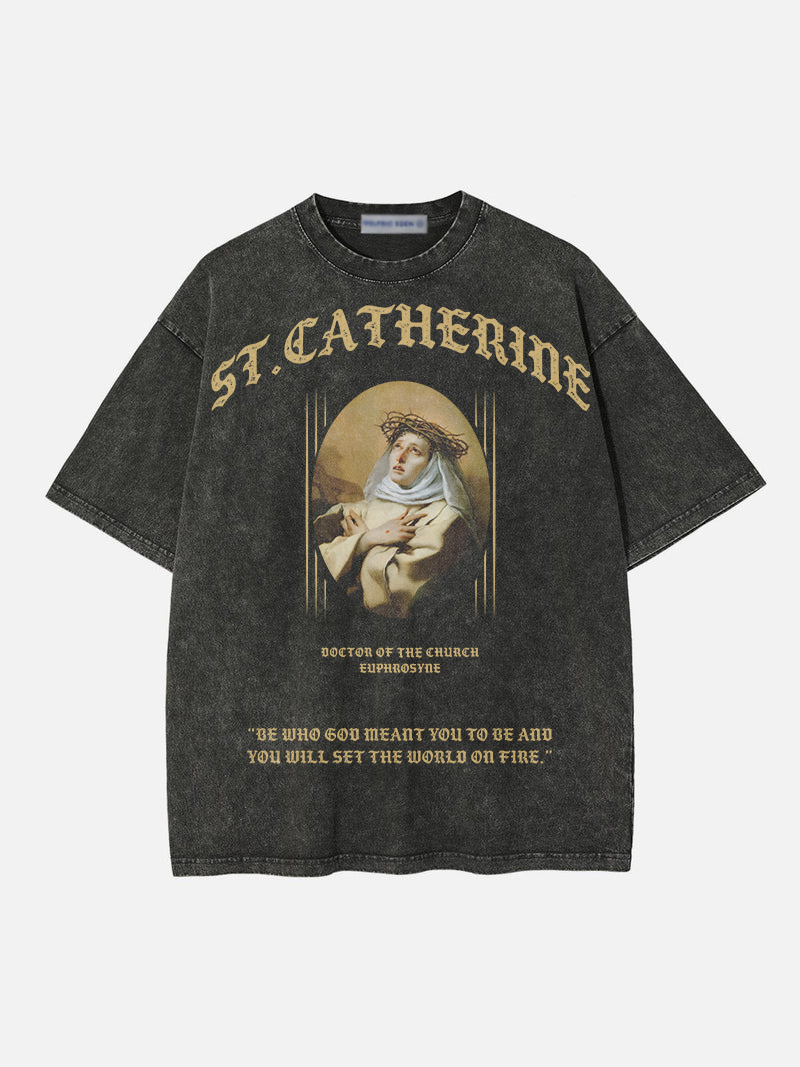 ST. CATHERINE TEE - BLACK